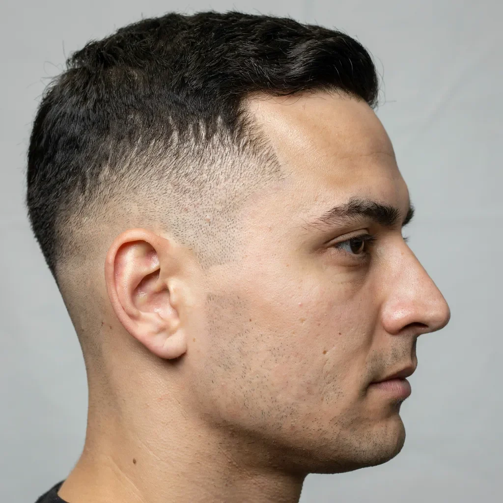 Fade line sitting too high above the temple