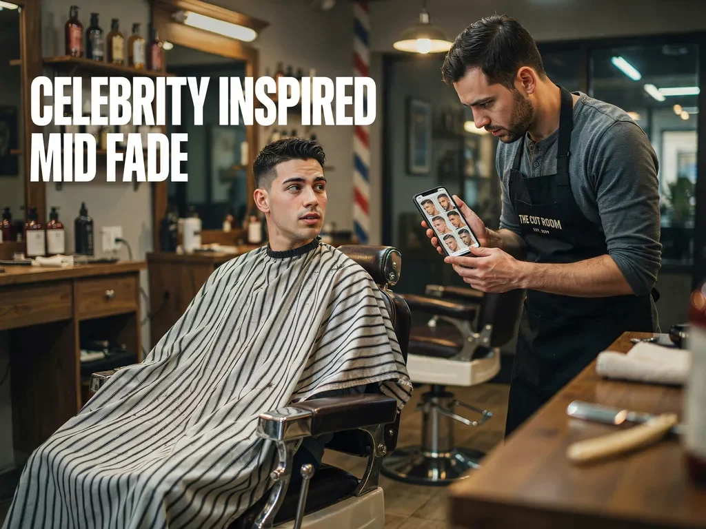 celebrity inspired mid fade haircut style