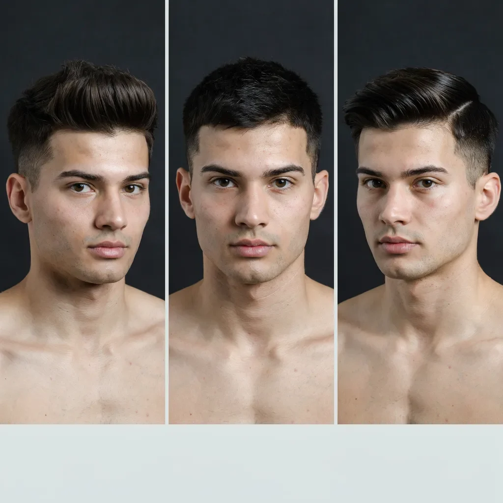 textured quiff structured crop and side part mid fade styles for a fuller face
