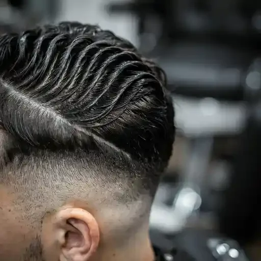 close up of defined finger wave rows