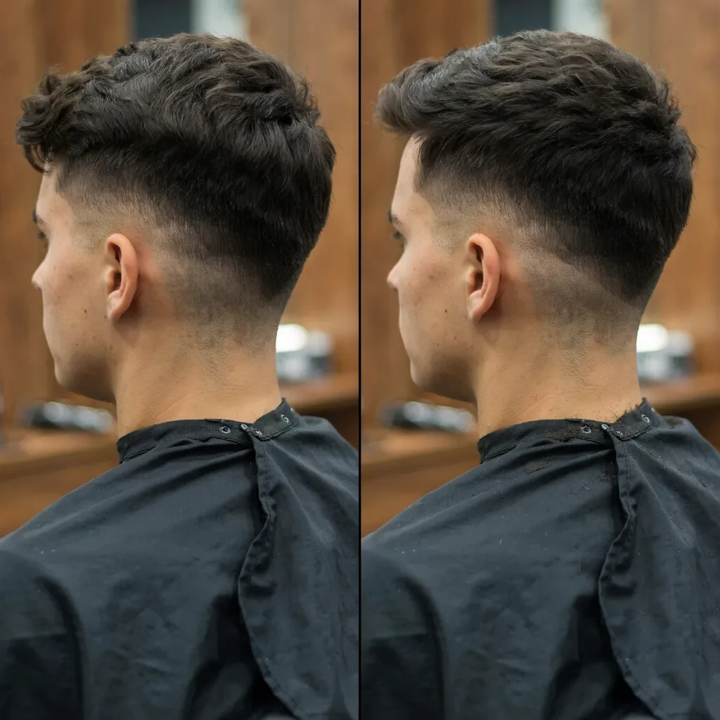 gradual fade blend versus high contrast fade comparison