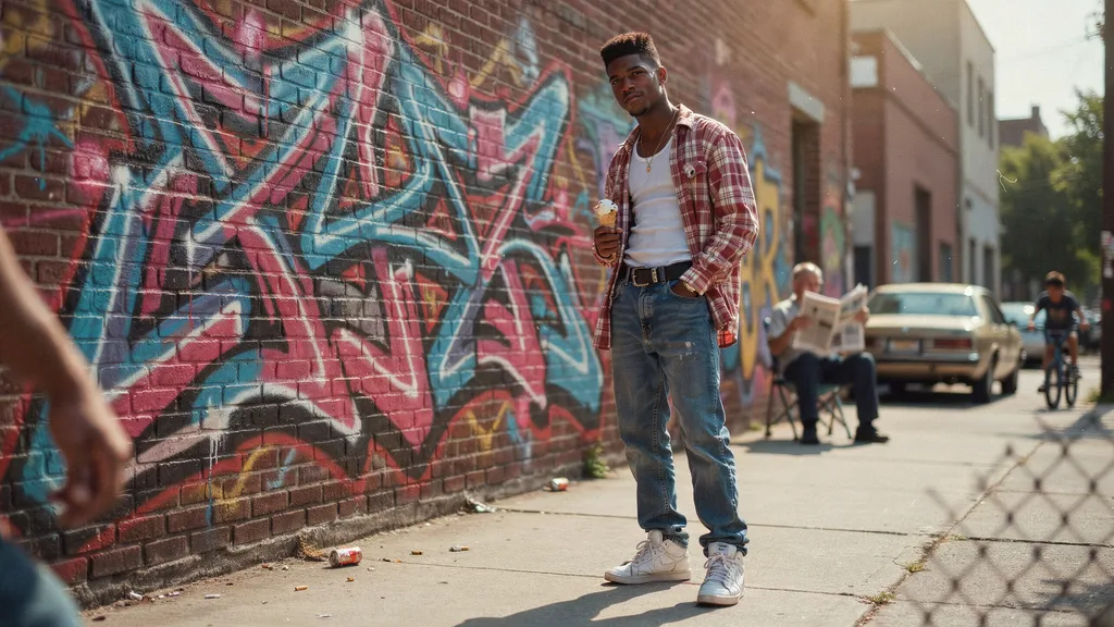 1980s to 1990s hip-hop style high-top fade haircut
