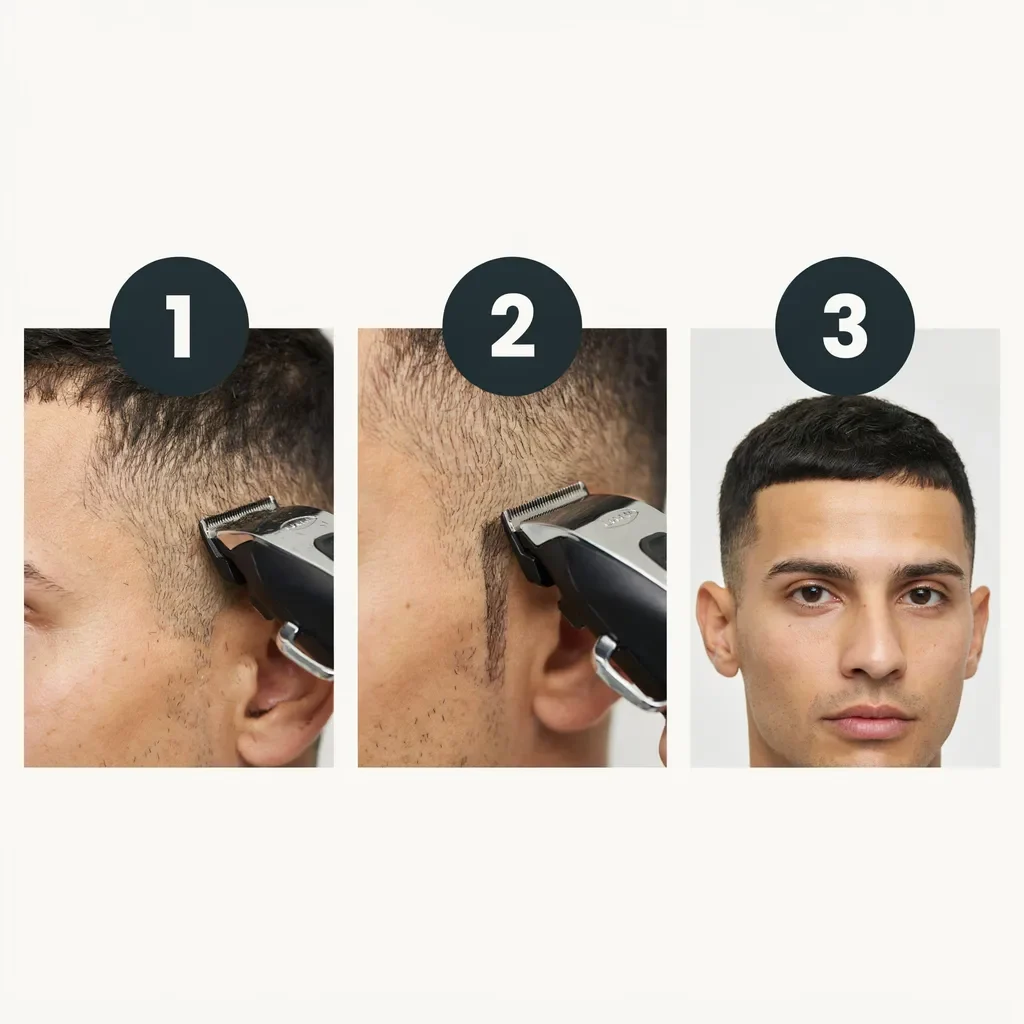 Three-panel infographic showing the step-by-step line up process