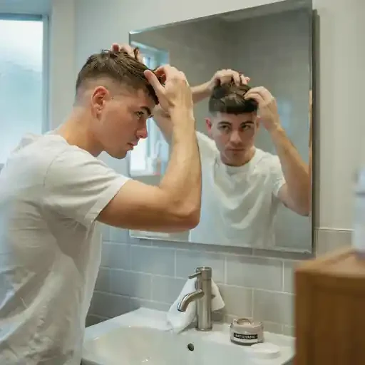french crop mid fade quick morning routine