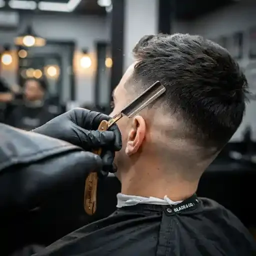 razor finished line up on a mid fade