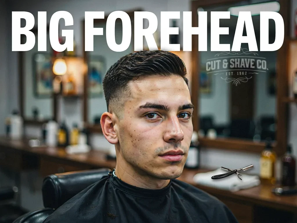 mid fade haircut styled for a man with a larger forehead