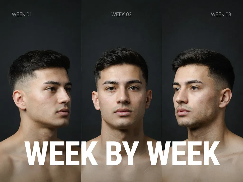 mid fade haircut growing out over several weeks