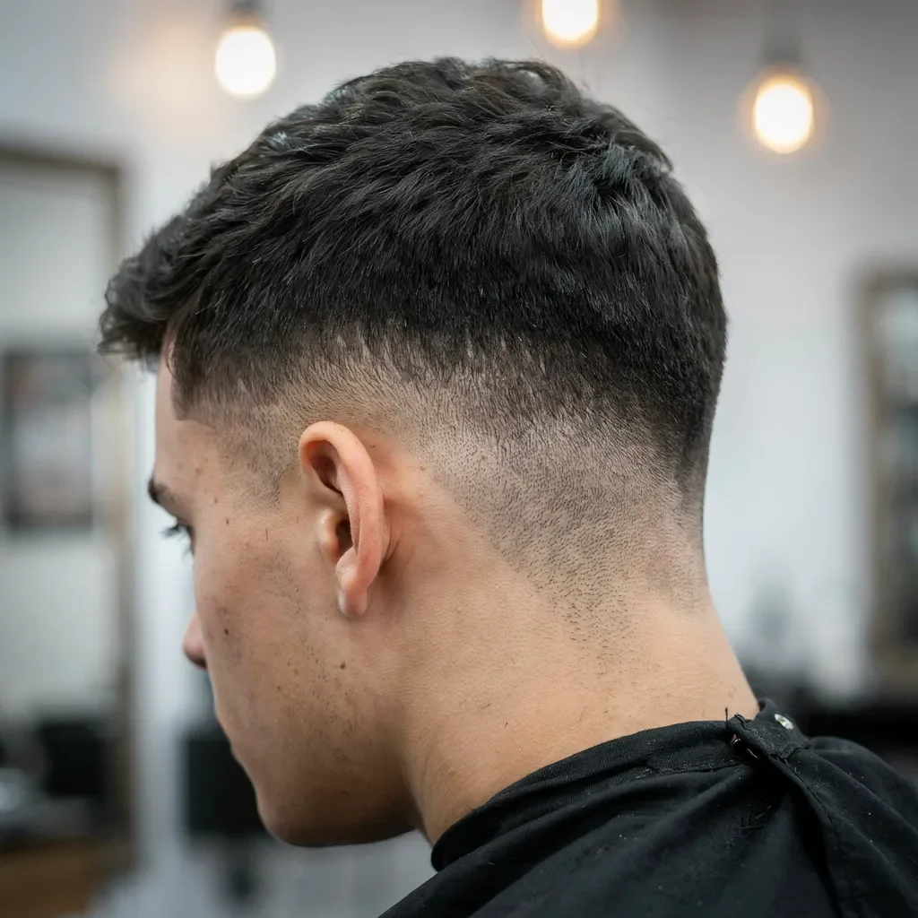 mid fade one week after a fresh cut