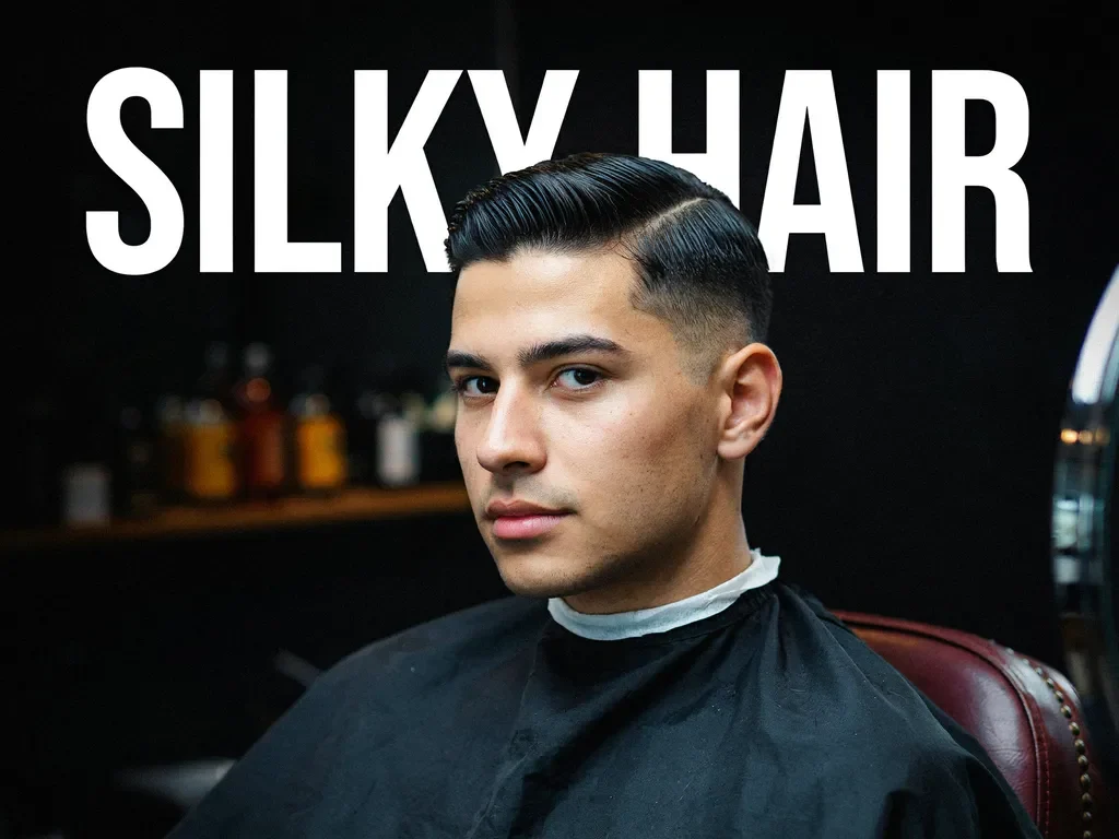 mid fade haircut on soft silky hair
