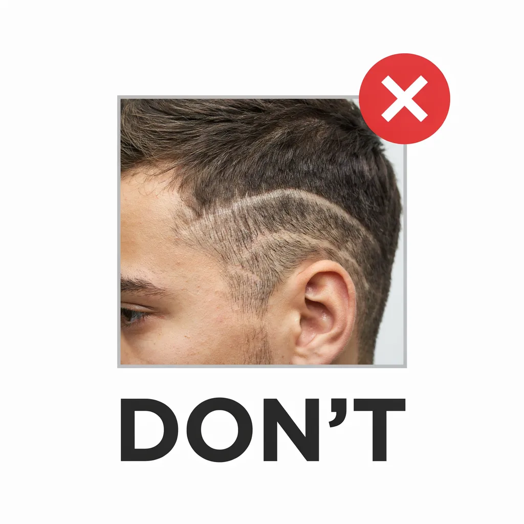 Unblended lines in a home fade haircut, a common mistake to avoid