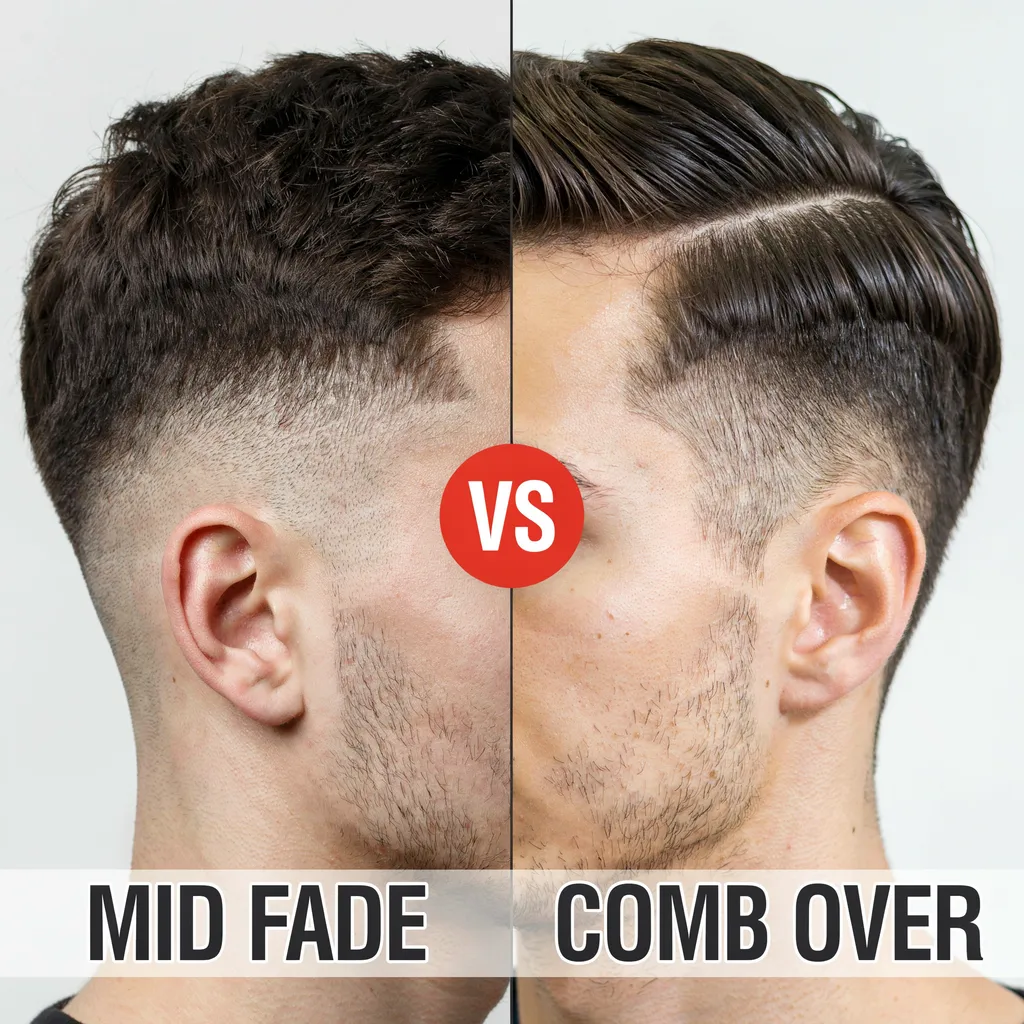 Mid fade vs comb over fade comparison at a glance