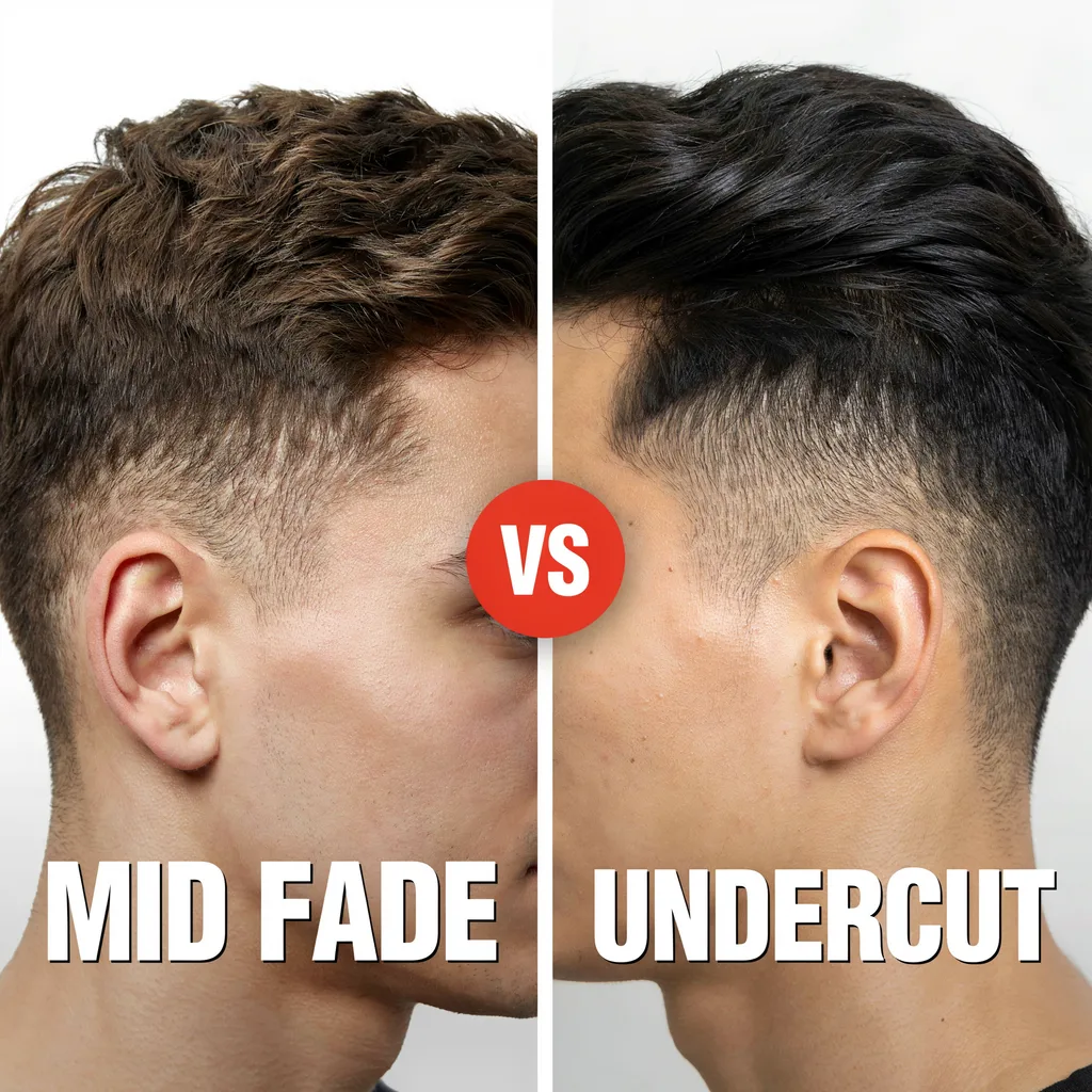 Mid fade vs undercut comparison at a glance