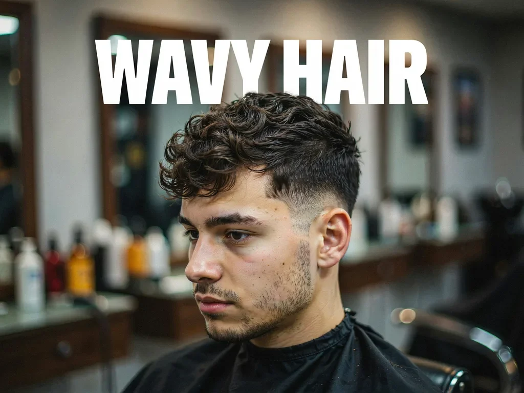 mid fade haircut on wavy hair