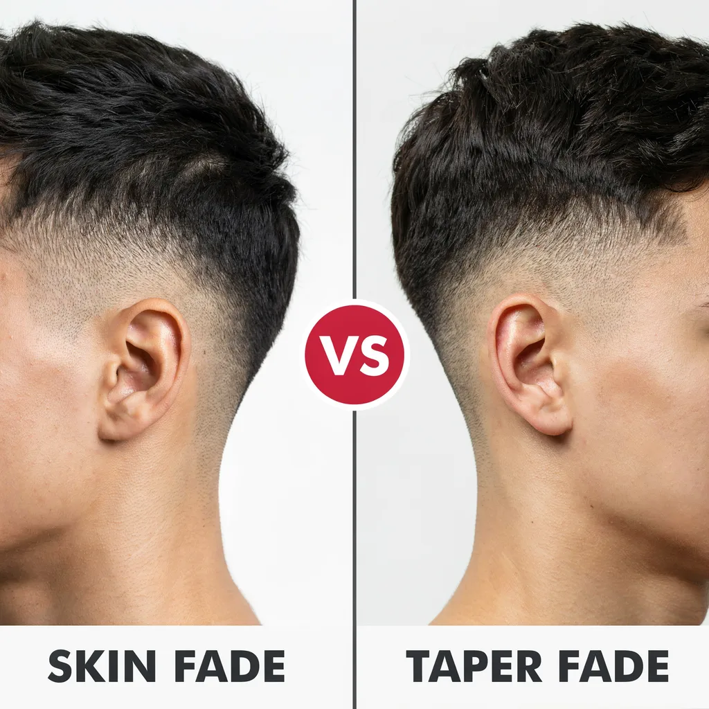 Mid skin fade vs mid taper fade comparison at a glance