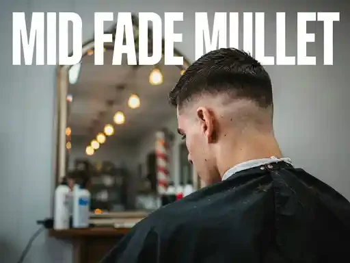 mid fade mullet haircut with length at the back