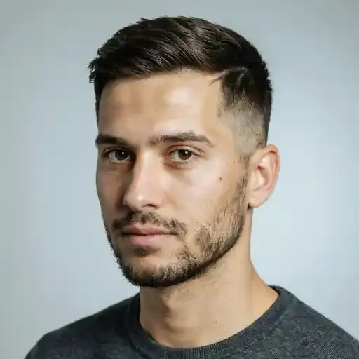 well maintained mid fade looking sharp at work