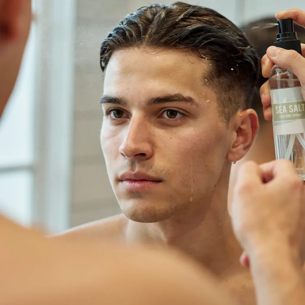 sea salt spray textured wavy hair