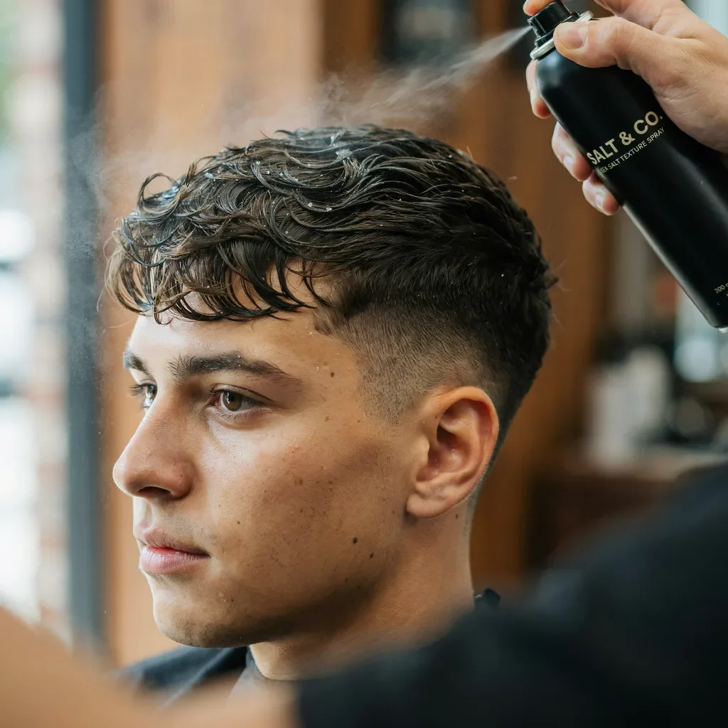 sea salt spray used on wavy textured hair