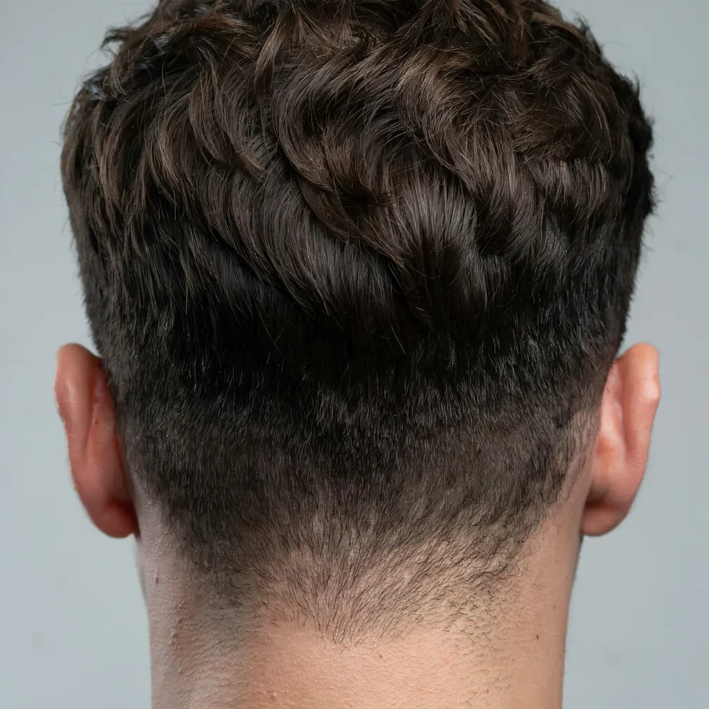 soft gradual taper transition on thick hair
