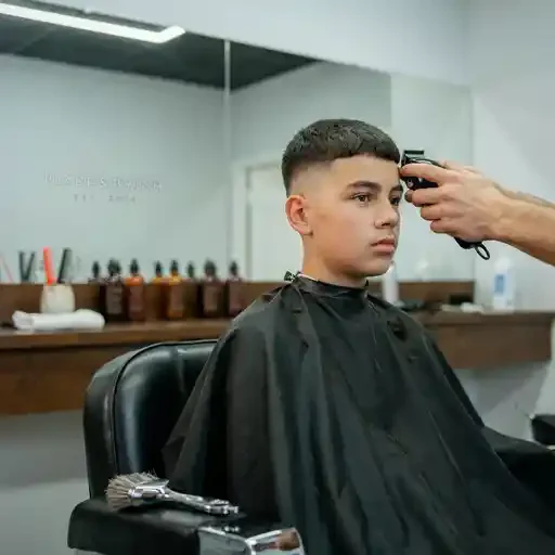 low maintenance crew cut mid fade for school