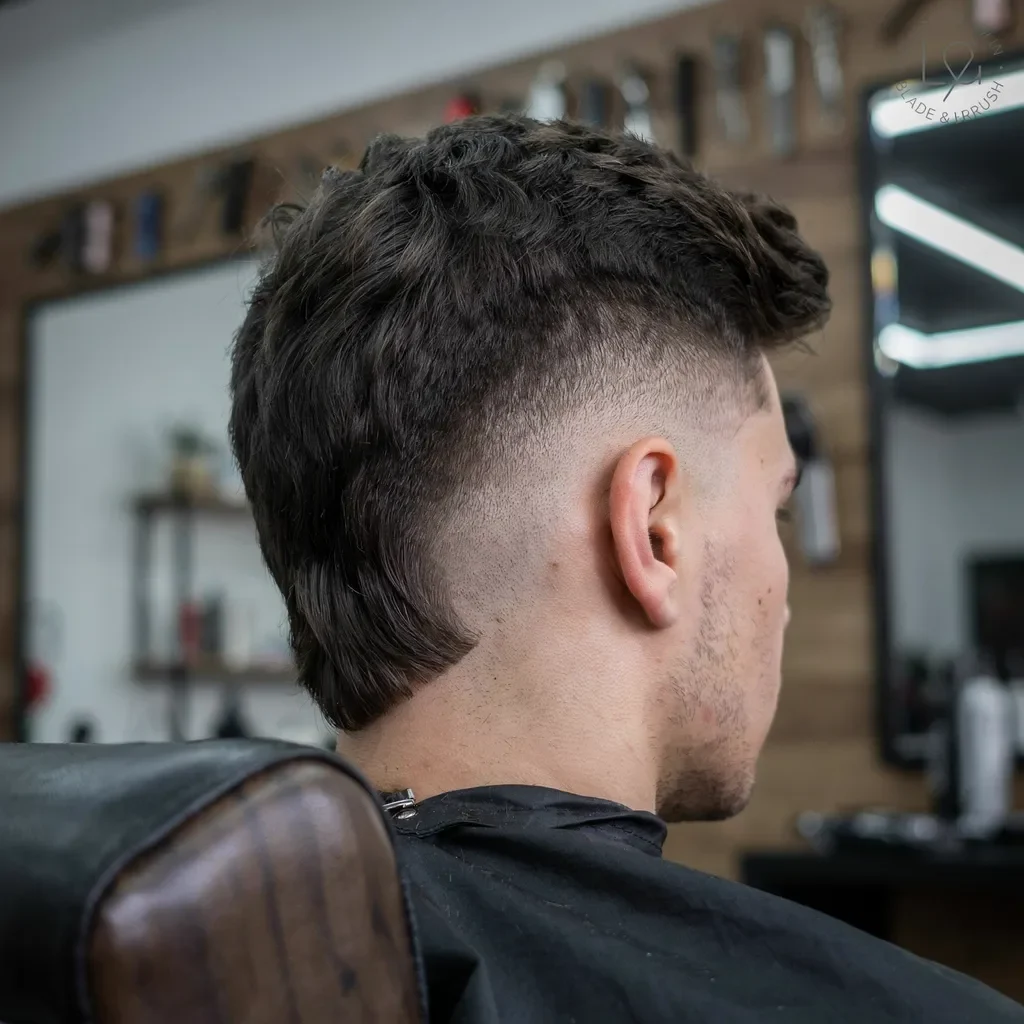modernized mullet mid fade trend