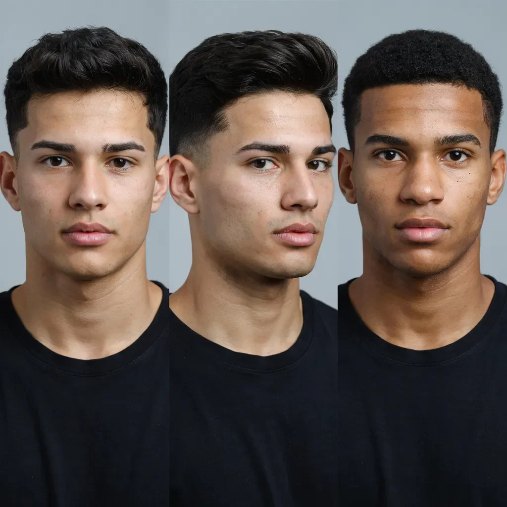 textured crop side part and short crop mid fade styles for thick hair