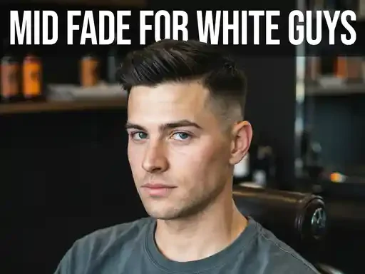 mid fade haircut styled for a white man